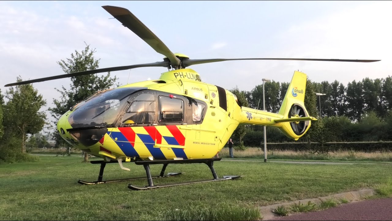 Take-off Lifeliner 3 PH-LLN #Airbus  #H135 at #Deventer