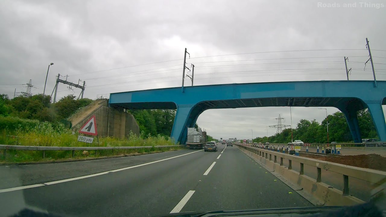 M4 Roadworks, Junctions 19 to 20, M32 to M5 (West & Eastbound), South Gloucestershire, England, UK.
