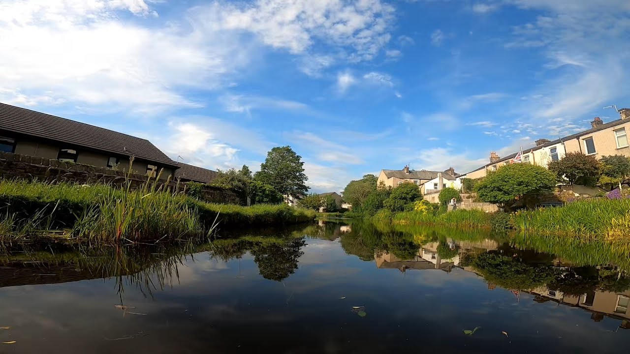 Lancaster Canal through Lancaster - kayaking in June