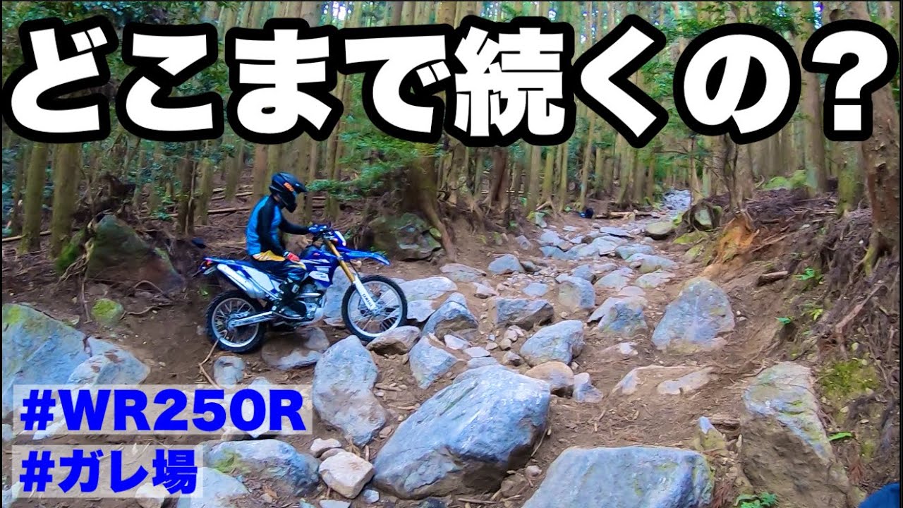 【WR250R】ガレガレってレベルじゃねぇぞ！【林道】