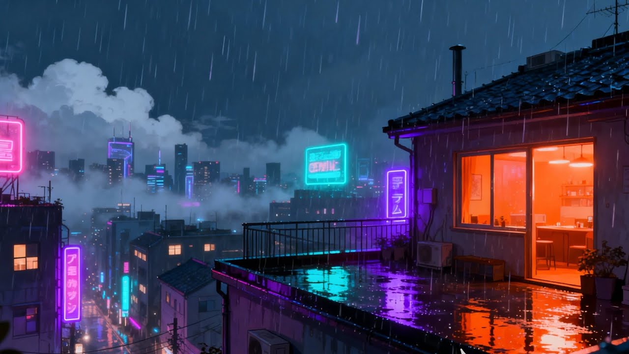 Japanese Lofi Rain ☕ Night Study | 勉強用BGM