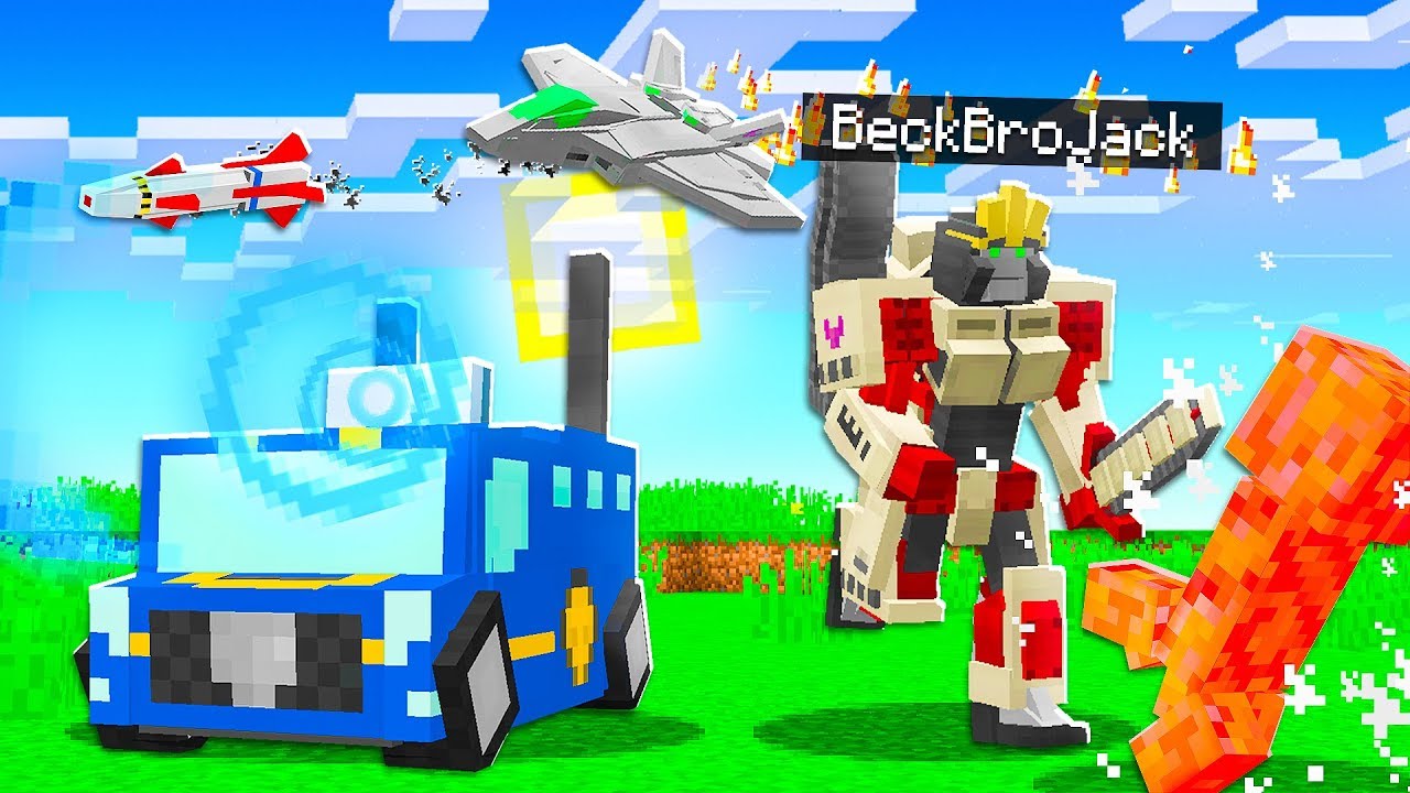 Playing MINECRAFT As TRANSFORMERS! (powerful)