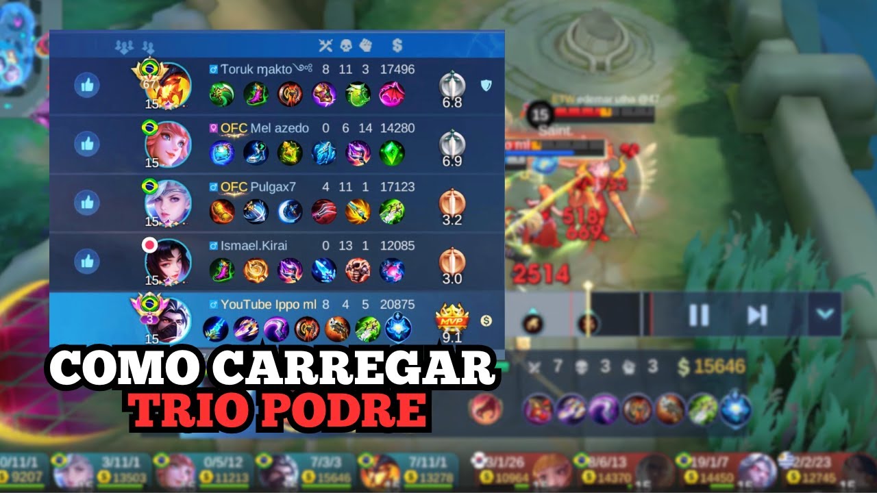 Como GANHAR quando cai um TRIO PODRE no seu time!! | Hayabusa Gameplay | Mobile Legends