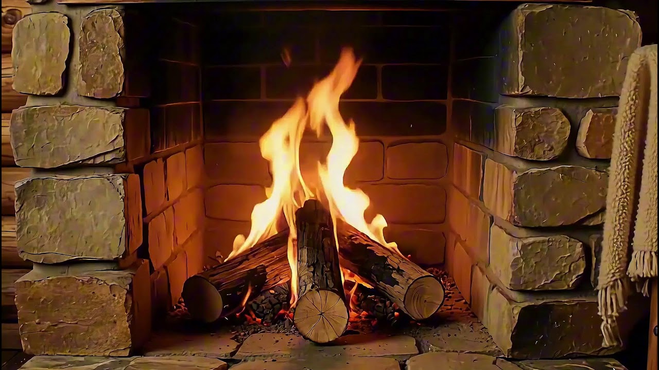 Warm Fireplace Atmosphere with Soft Crackling Fire Sounds for Relaxation
