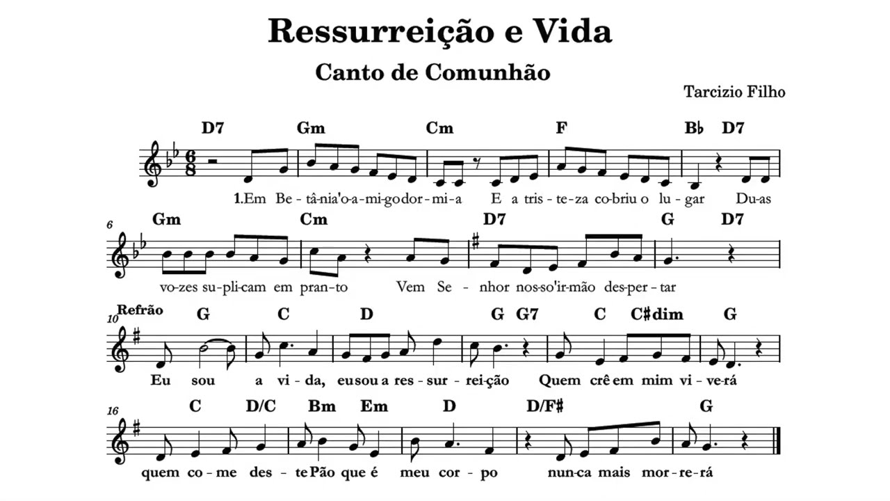 Ressurreição e Vida - Comunhão - 5º Domingo da Quaresma