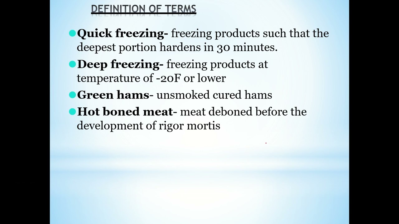 SLAUGHTERING AND PROCESSING OF FARM ANIMALS PART I