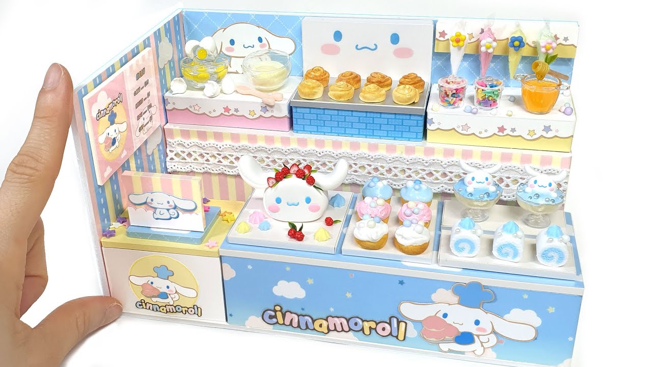 DIY Miniature Realistic Cinnamoroll Dessert Board shop # How to make Cinnamoroll Dessert SHOP♥Sario