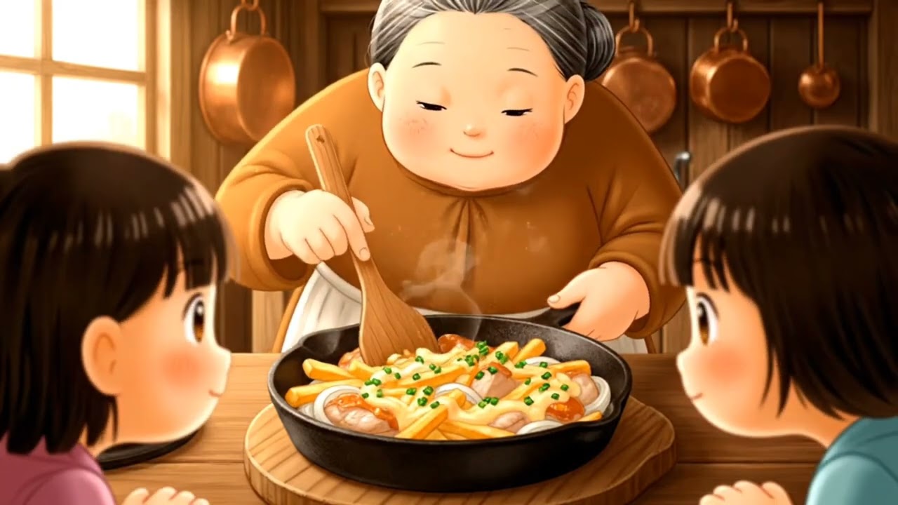 Cozy Ghibli Cooking: Grandma’s Shawarma Fries ASMR
