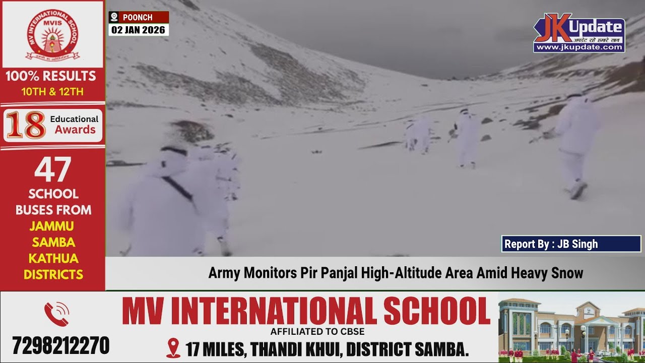 Army Monitors Pir Panjal High-Altitude Area Amid Heavy Snow