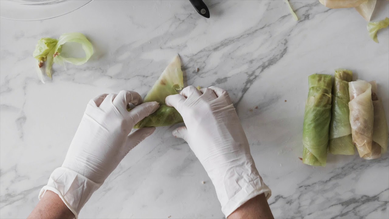 Making Middle Eastern Stuffed Cabbage (Malfouf)