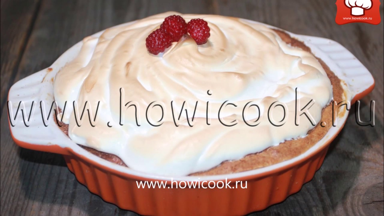 Торт «Аляска» с мороженым и малиной