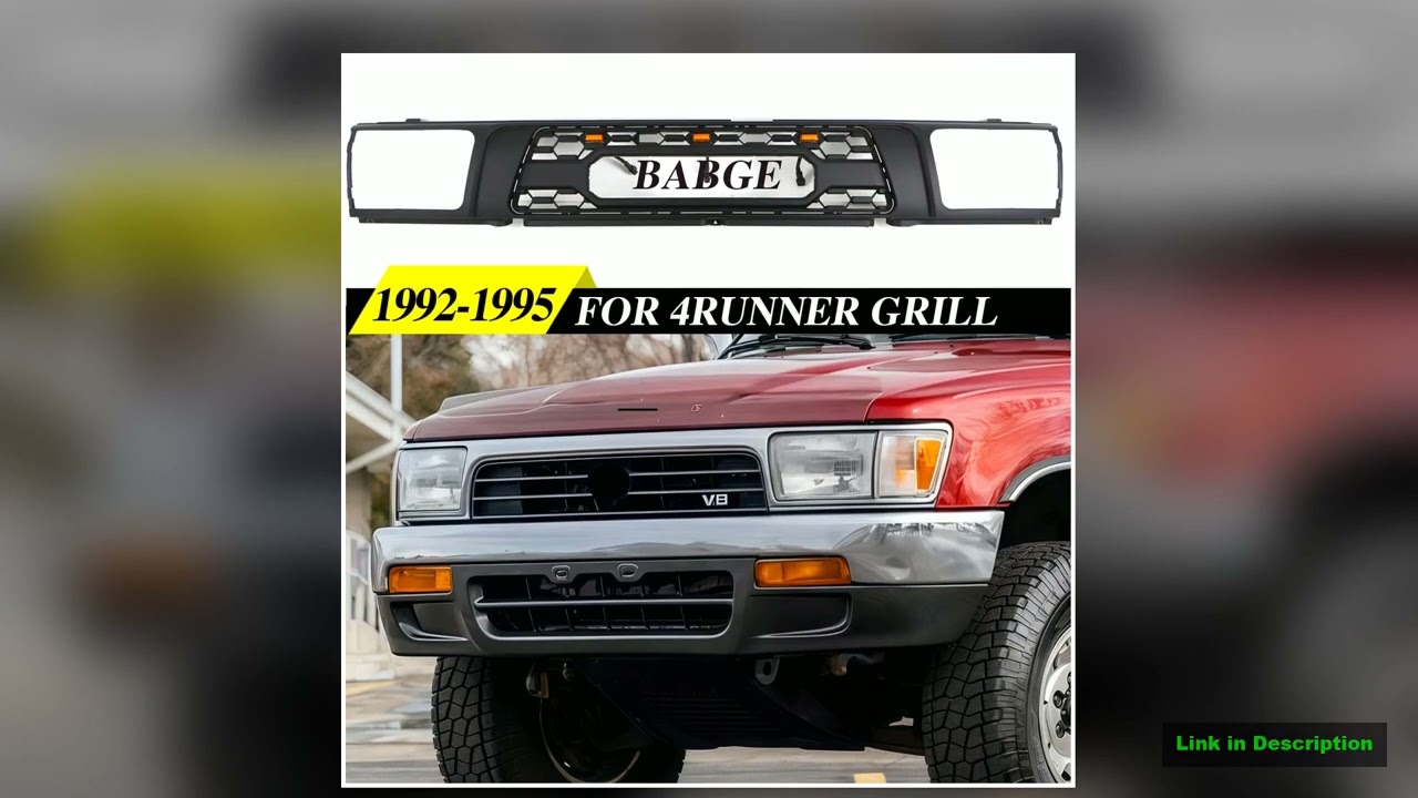 Front Grill TRD style WLights Fits For Toyota 4RUNNER 19921995 Modification Hilux Surf Racing grill