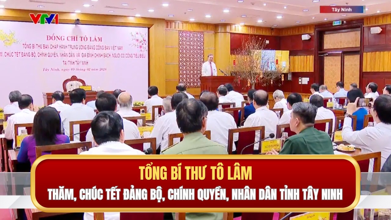 Tổng Bí thư Tô Lâm thăm, chúc Tết Đảng bộ, chính quyền, nhân dân tỉnh Tây Ninh