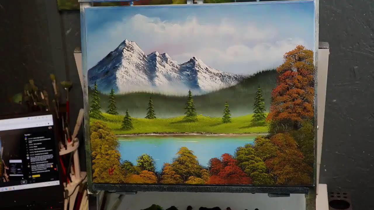 PAINTING WITH HAROLD|YOU TUBE LIVE|WET ON WET LANDSCAPE|BOB ROSS INSTRUCTOR|ASMR