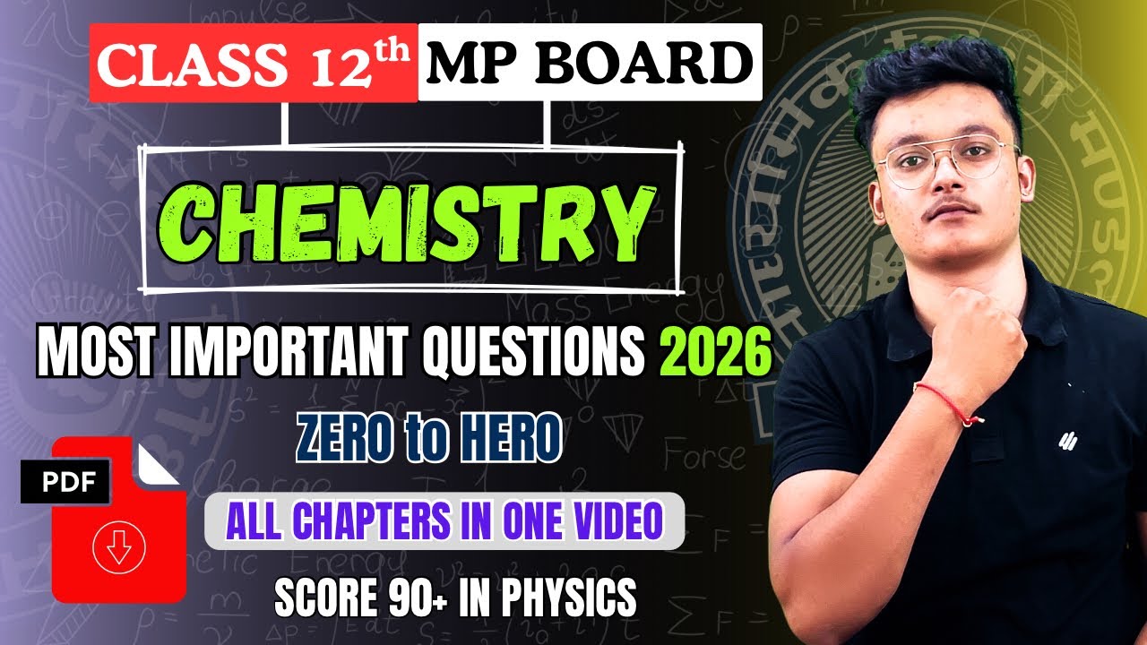 MP Board class 12th 2026 CHEMISTRY important questions 2025-26 🎯/ All chapters in one video 🤩