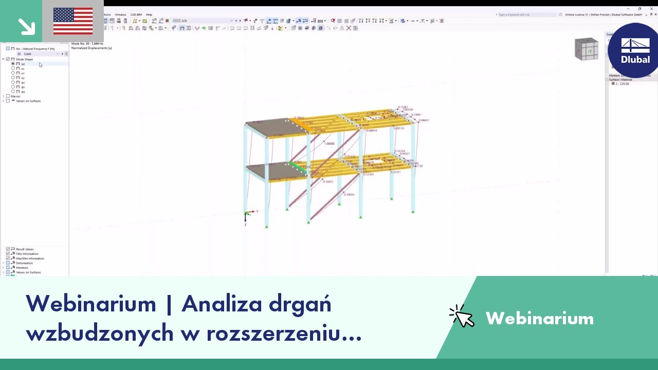 [EN] Webinarium | Analiza drgań wzbudzonych w rozszerzeniu Analiza historii czasowej w RFEM 6