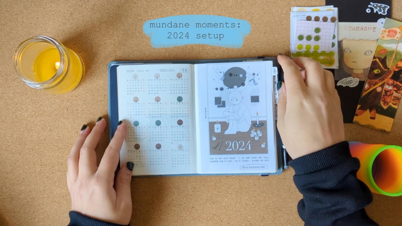 mundane moments ✧ 2024 planner and commonplace setup