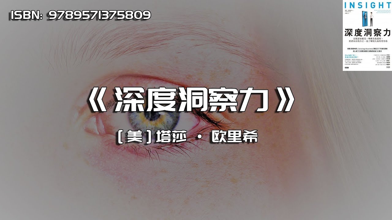 《深度洞察力》克服认知偏见，唤醒自我觉察，看清内在的自己，也了解别人如何看待你