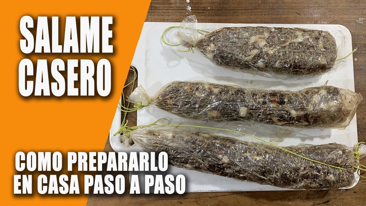 SALAME CASERO SIN TRIPA NI EMBUTIDORA COMO PREPARARLO EN CASA  PASO A PASO - SECRETOS DE LA COCINA