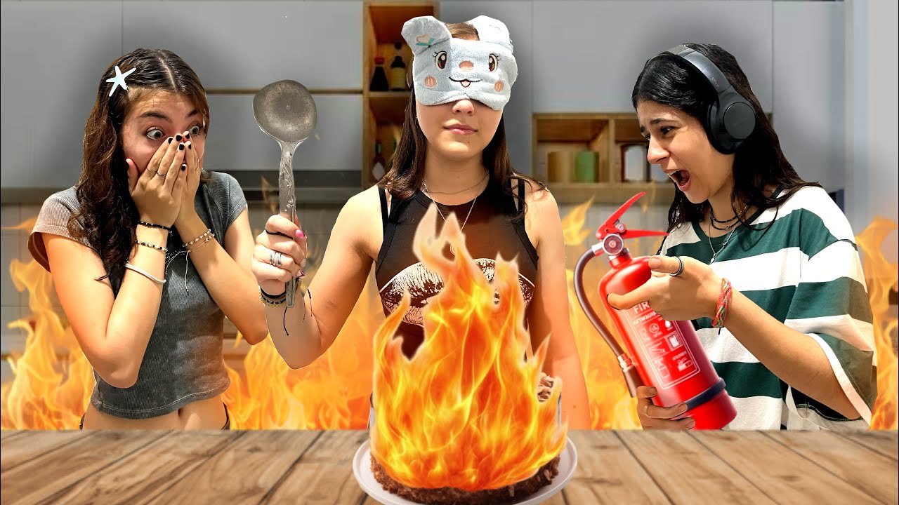 CIEGA, SORDA y MUDA HACIENDO un CHOCOLATE CAKE 🎂 (sale MUY mal)