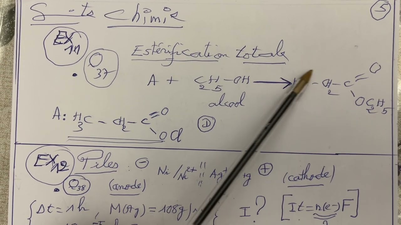 Concours ensa 2021 partie chimie