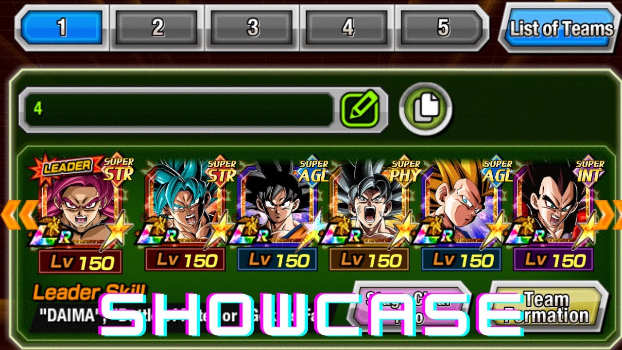 Goku family team showcase (Dokkan battle)
