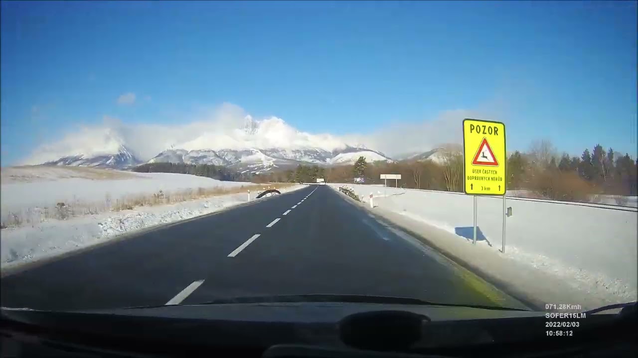 Poprad Vysoké Tatry - Lomnica - Ždiar Bachledova dolina Timelapse 2022