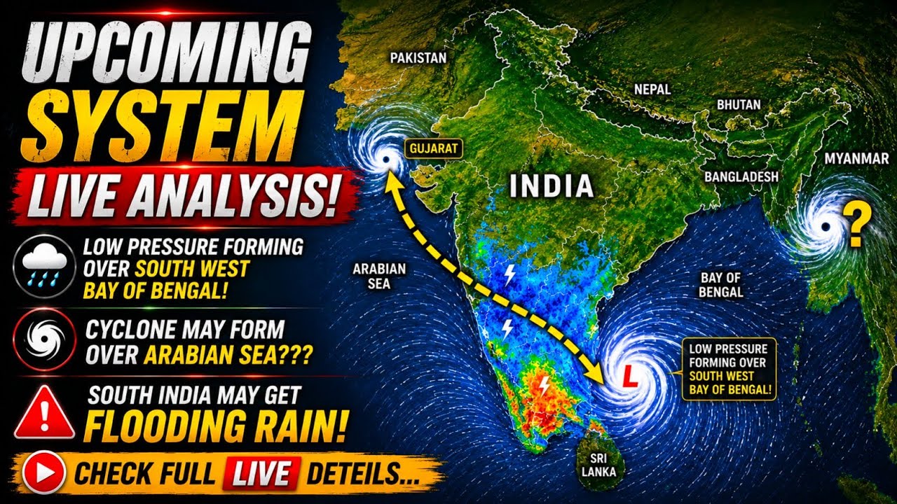Possible Cyclone Moving Towards Arabian Sea? South India Weather Alert ! Low Forming Near SW Bob?