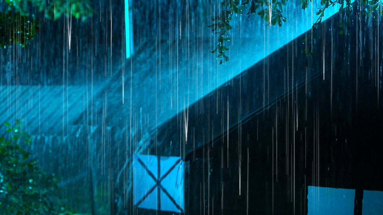 Fall Asleep in 3 Minutes(NO ADS) Heavy Rain & Thunder on Tin Roof for Deep Sleep and Stress Relief