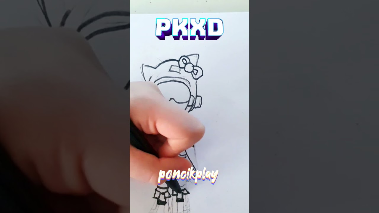 PK XD Paper doll - New Hello Kitty armor drawing!💗(Mira)  #SHORTS #pkxdshorts #pkxd #poncikplay