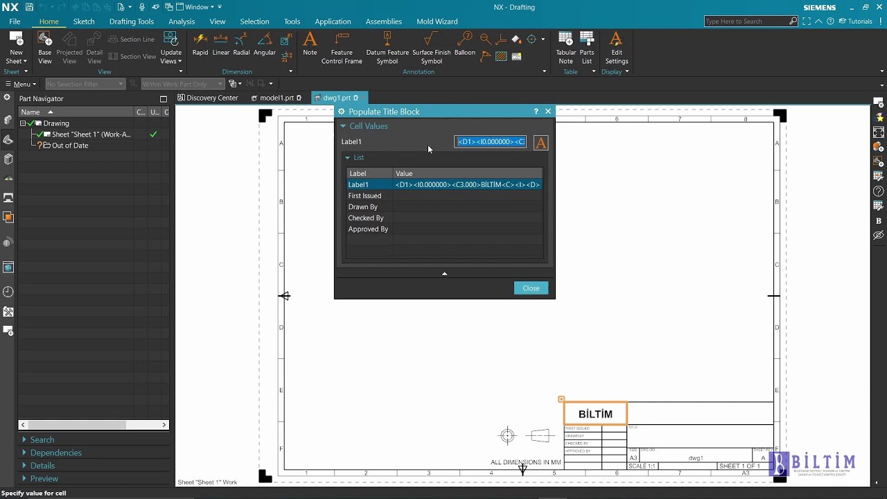 Siemens NX CAD İpuçları - Antet Kaydetme