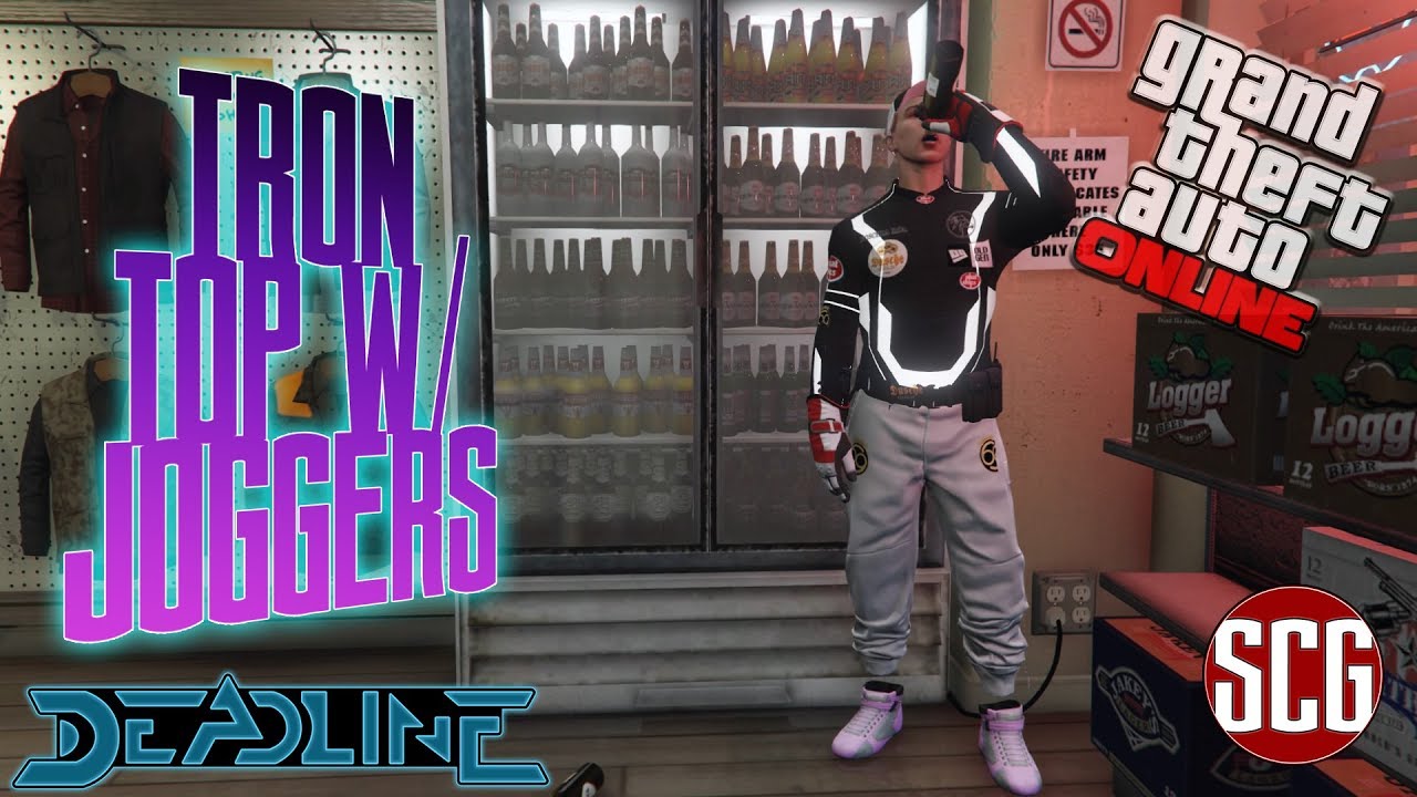 GTA 5 Online - **PATCHED** TRON TOP WITH JOGGERS - MODDED OUTFITS...By SCG!