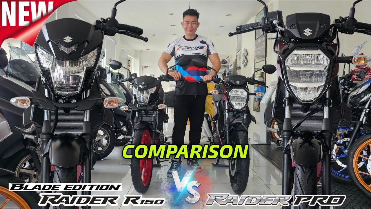 Suzuki Raider R150 Blade Edition and Pro Variant Comparison