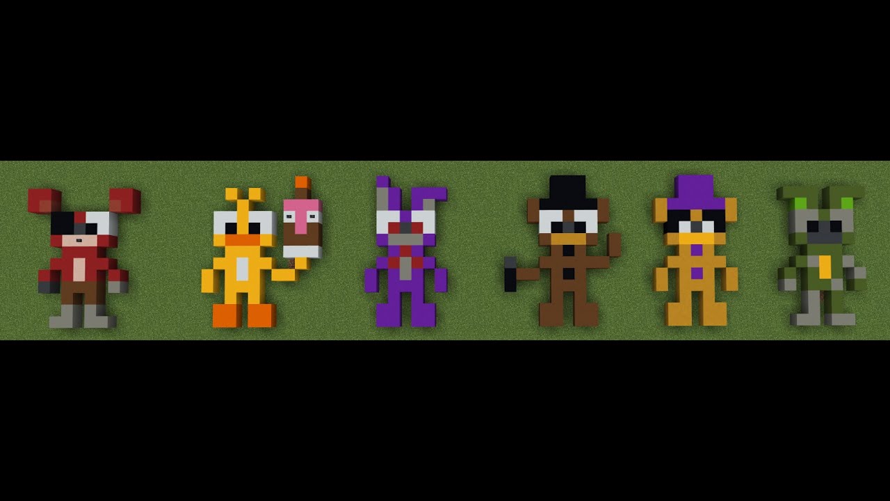FNaF 1 Pizzeria (poorly made) in vanilla minecraft by me and my cousin