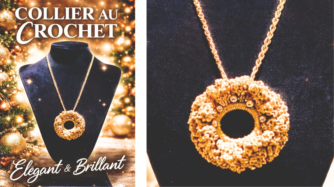 Collier Crochet Fleur Élégant – DIY Bijou Brillant