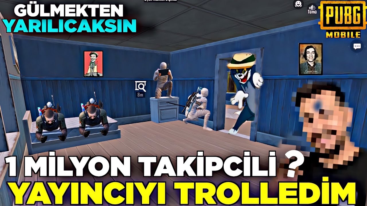 1 MİLYON TAKİPÇİLİ YAYINCIYI TROLLEDİM 😱 %1.000.000 GÜLMEK GARANTİ 😂 PUBG MOBİLE TROLL