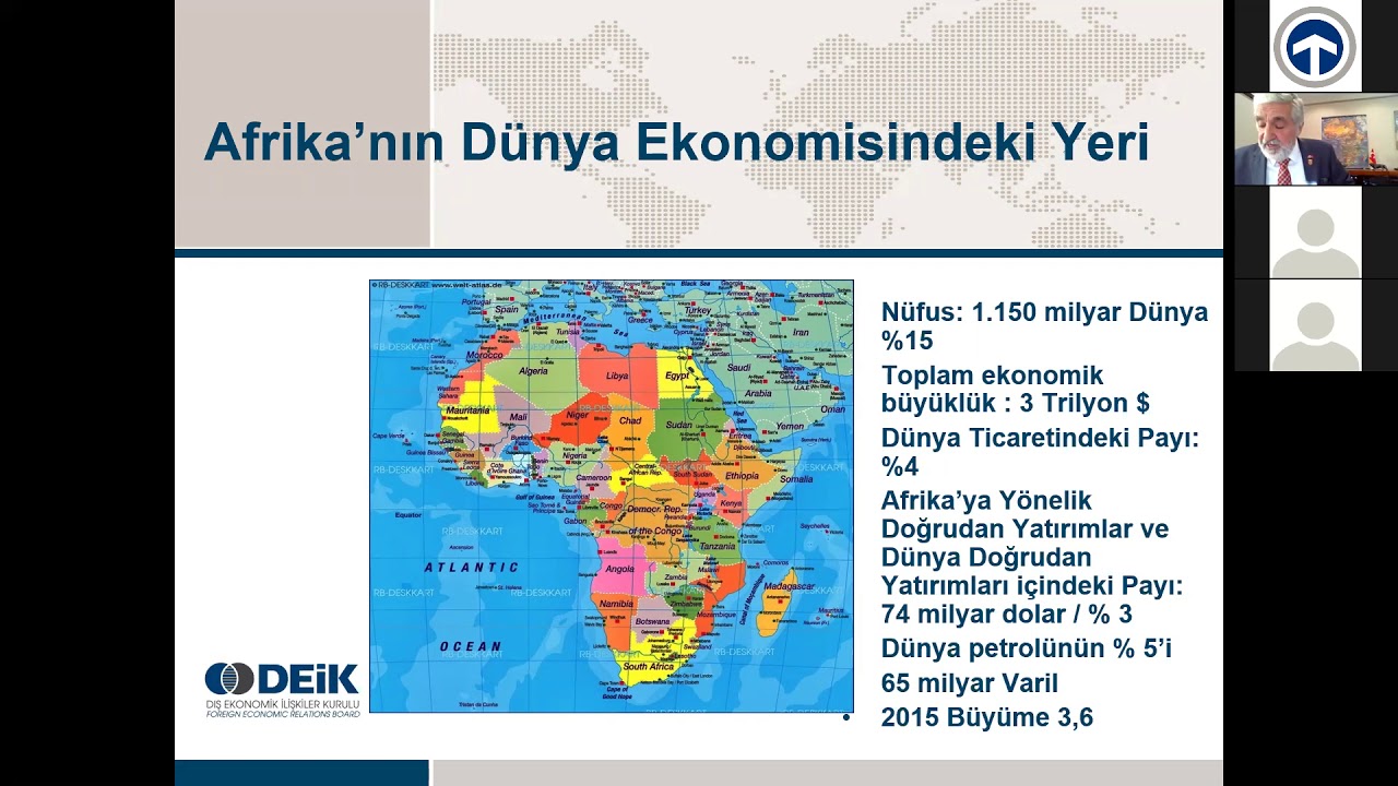 Afrika Pazarına Giriş/Afrika'ya İhracat Potansiyelini Arttırma - Sanal Seminer 24.11.2020