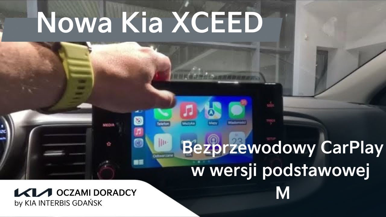 Bezprzewodowy CARPLAY w podstawowej wersji nowej Kia XCEED