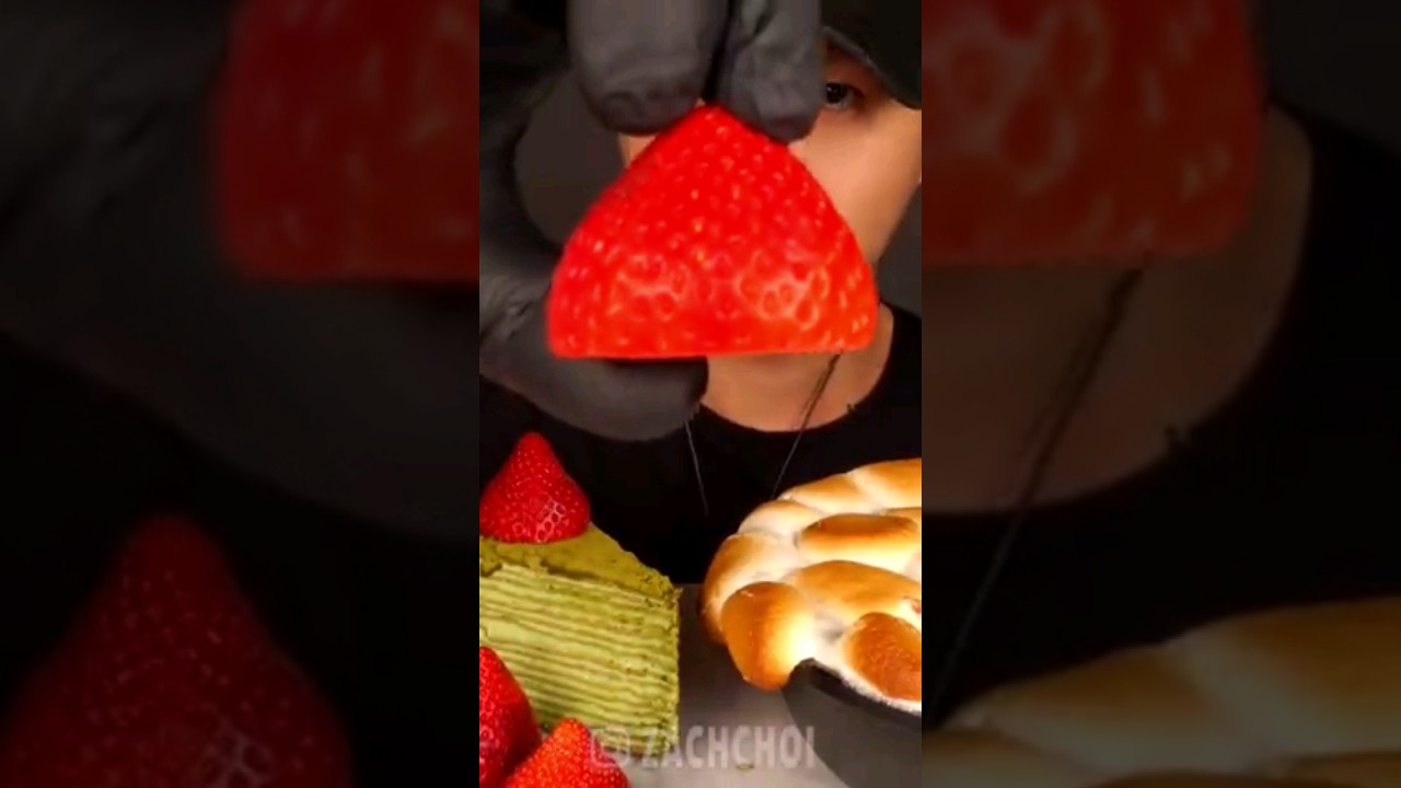 MORES DIP and CREEPE CAKE MUKBANG  #subscribe #eating sounds #youtubeshorts #asmr
