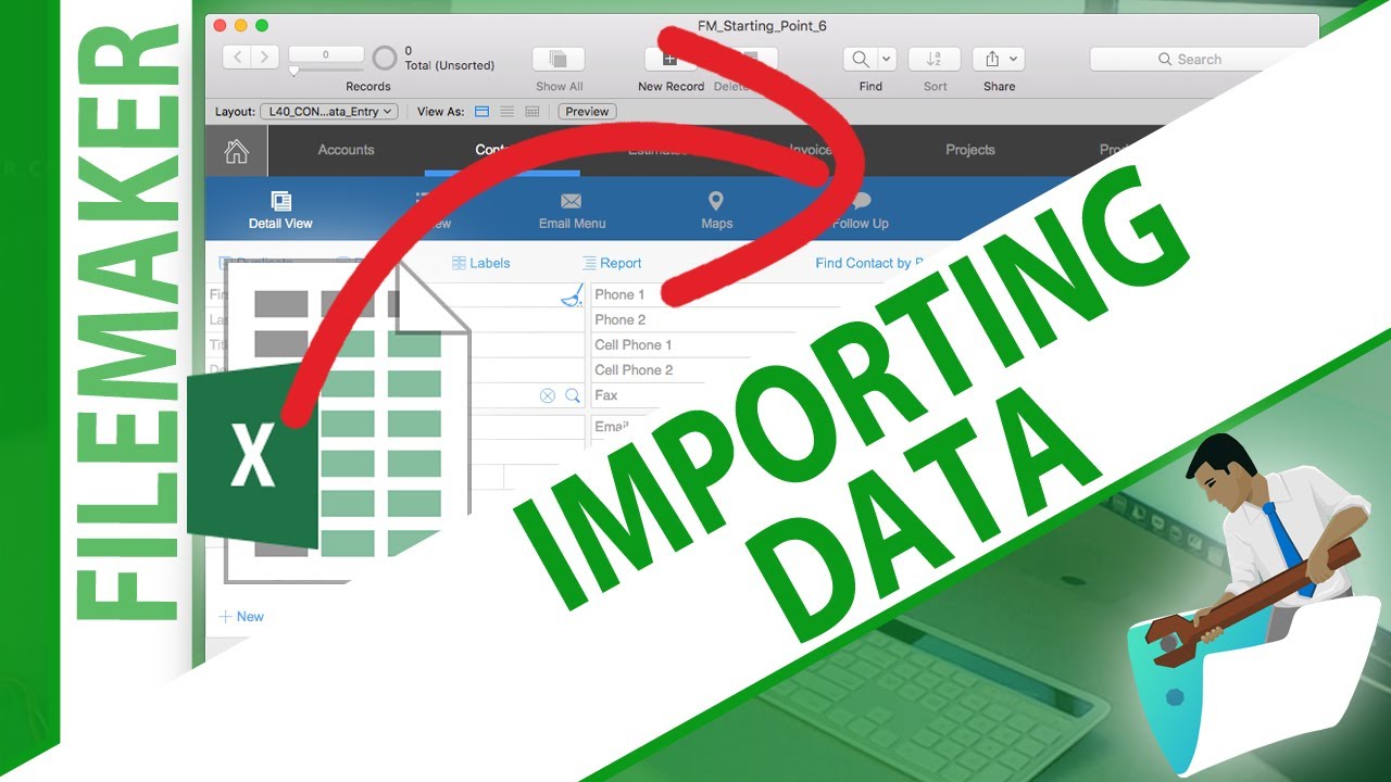 CRM Importing Data - Try FileMaker Video Series - FMTraining.TV