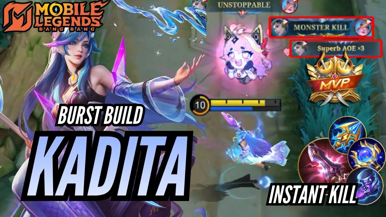 ONE WAVE COMBO = INSTANT DEATH – KADITA BURST BUILD | MLBB