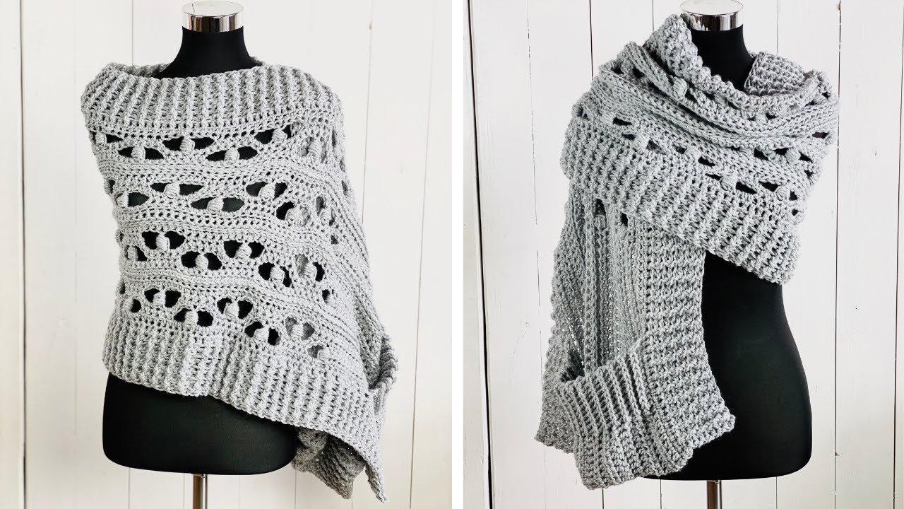 CROCHET POCKET SHAWL - FREE CROCHET PATTERN