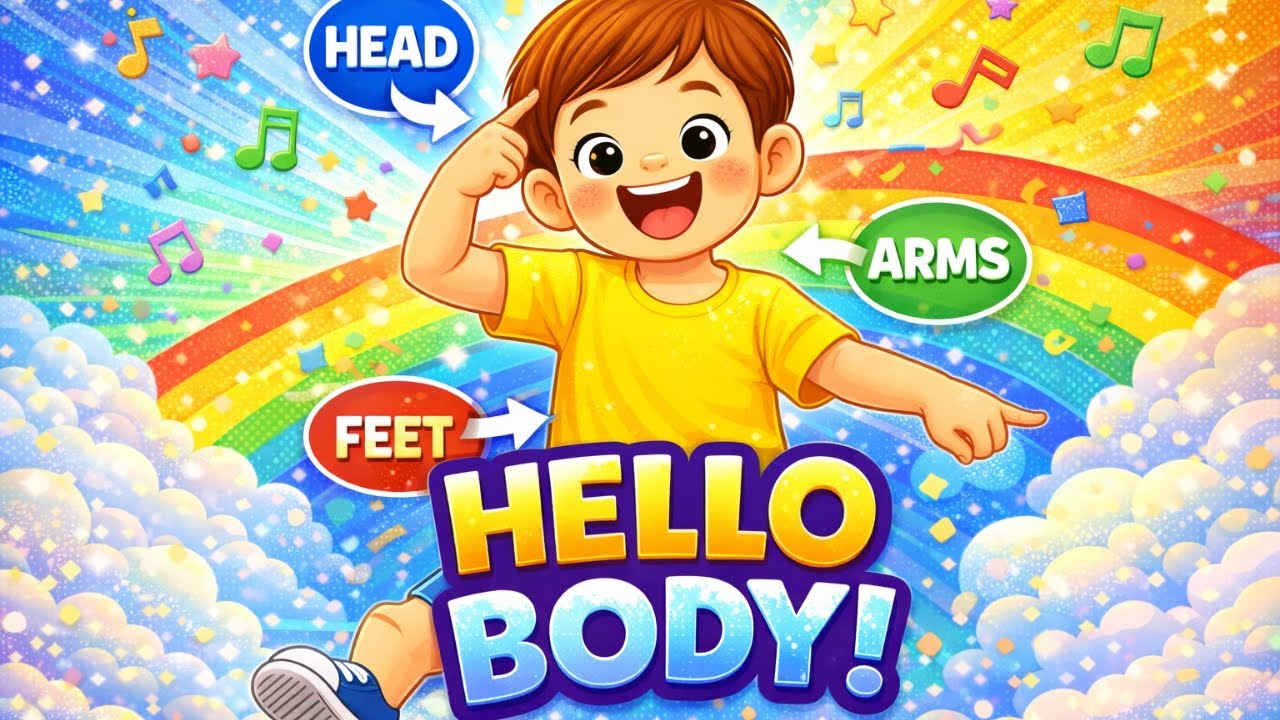 Hello Body Song 🎵 Nursery Rhyme & Dance for Toddlers and Preschool Kids | Fun Movement Learning