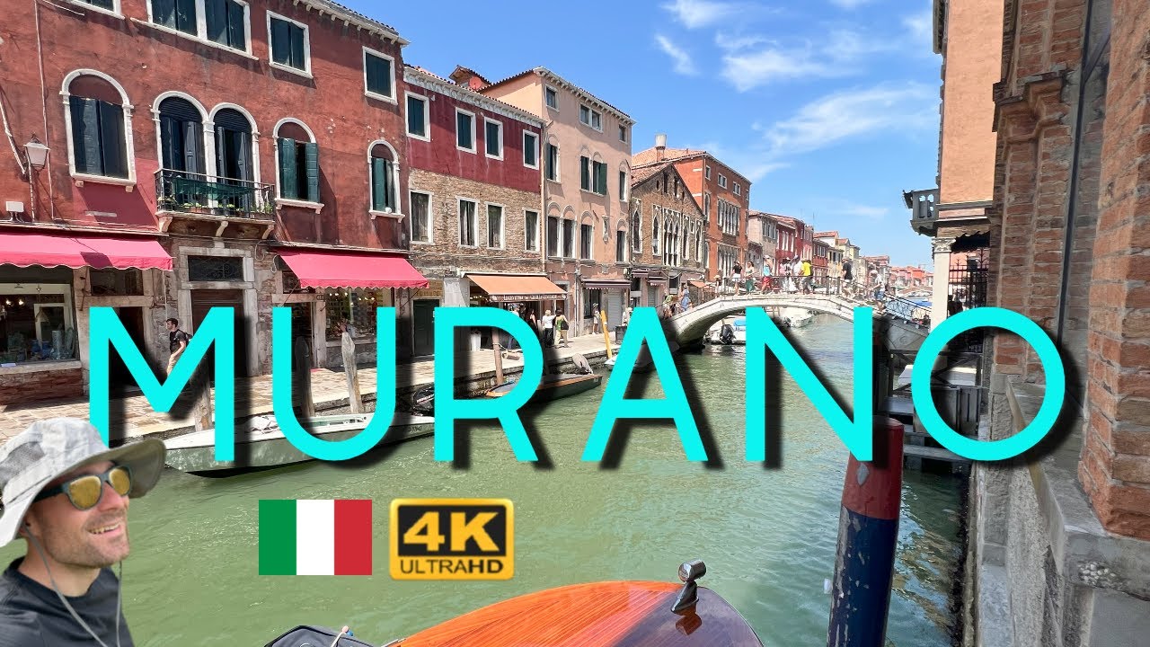 Murano Venice Italy Walking Tour 4K - TOP of VENICE - Murano Island Walk