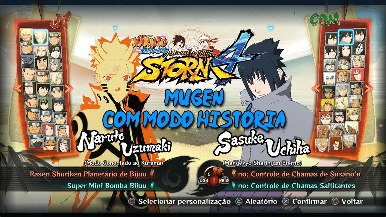 Naruto Ultimate Ninja Storm 4 (Mugen Original) - Com Modo História [OpenGL e DirectX]