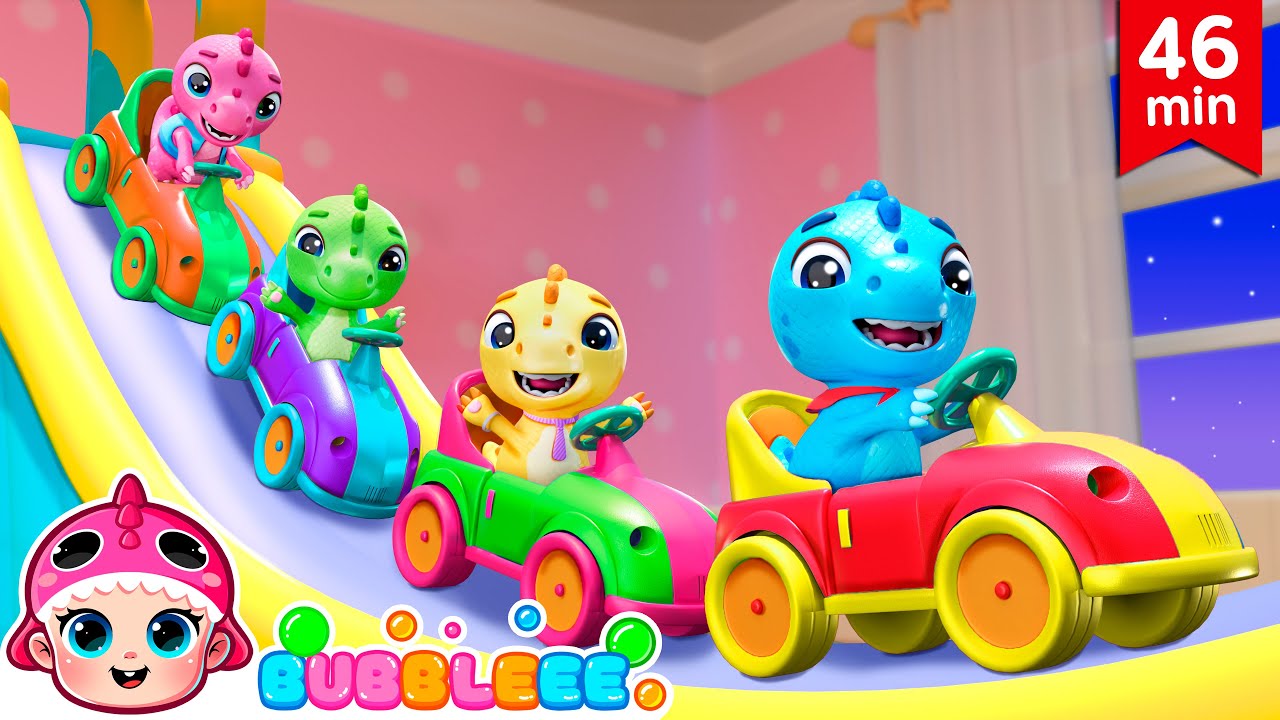 🦖 Five Little Dinos + More | Bubbleee Nursery Rhymes & Kids Songs 🌟