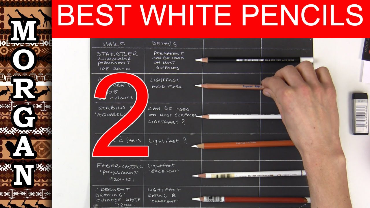 Best white colored pencil review - faber castell, Polychromos, , Derwent  part 2 - Jason Morgan