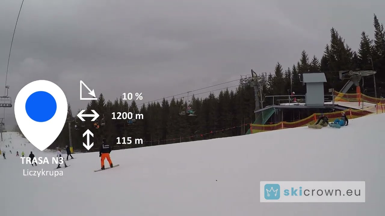 Karpacz Ski Arena / trasa N3 Liczykrupa, cały zjazd