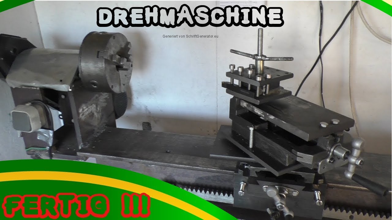 selbst gebaute Drehmaschine fertig!!! - #7 - Querschlitten + Oberschlitten + Drehmei&szlig;elhalterung