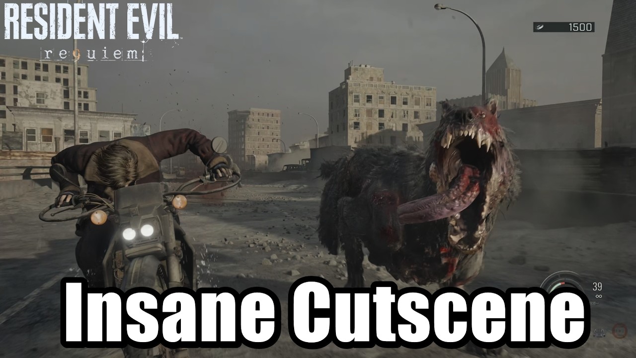 Resident Evil Requiem – Insane Motorcycle Combat (Leon Cutscene)